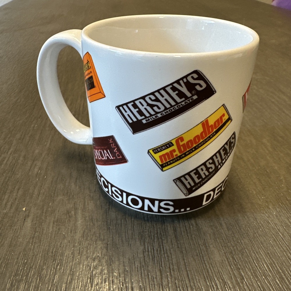 Hersheys Chocolate Decisions Decisions Coffee Mug 1990s 8oz